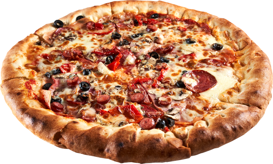 Prosciutto Pizza Isolated